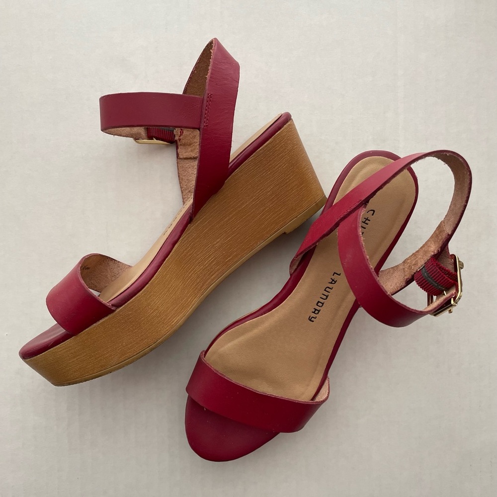 Chinese Laundry Wedge Red Sandals